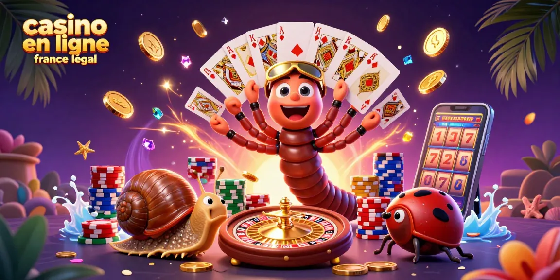 Un concert de casino en ligne france légal avec un dealer millipède animé, des jetons et une ambiance festive.