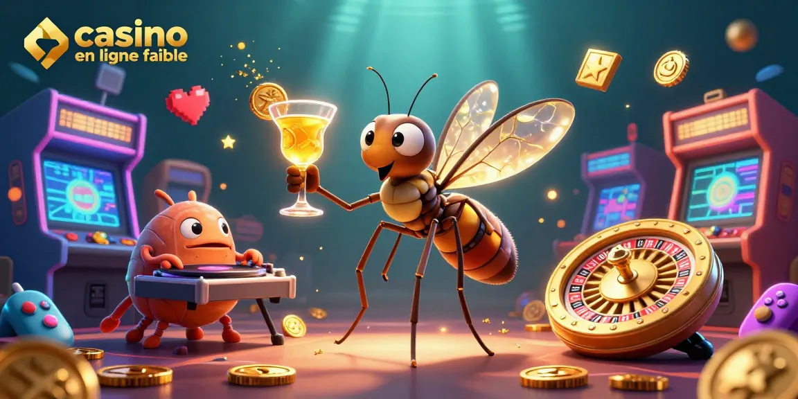 Vivez l'expérience des jeux avec un casino en ligne fiable, avec un insecte mascotte vibrant et un DJ préhistorique.